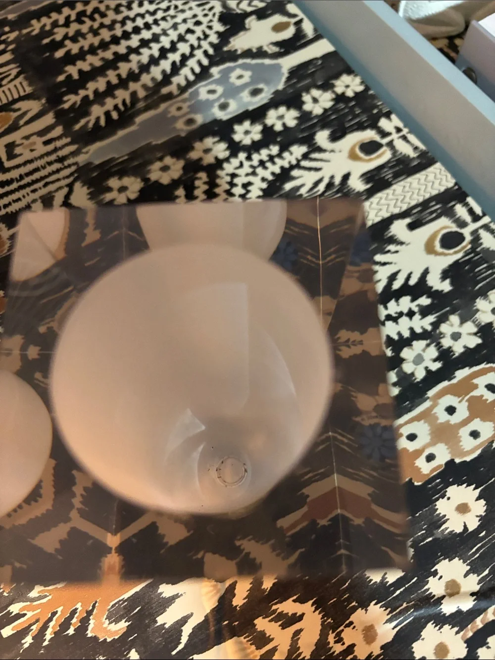 Jonathan Adler Clear Acrylic Home Accent with Frosted White Interior